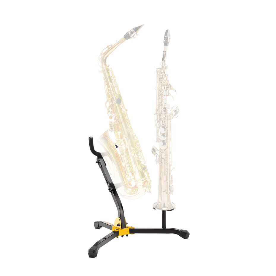 DS533BB - Hercules alto and tenor saxophone stand with soprano saxophone peg Default title