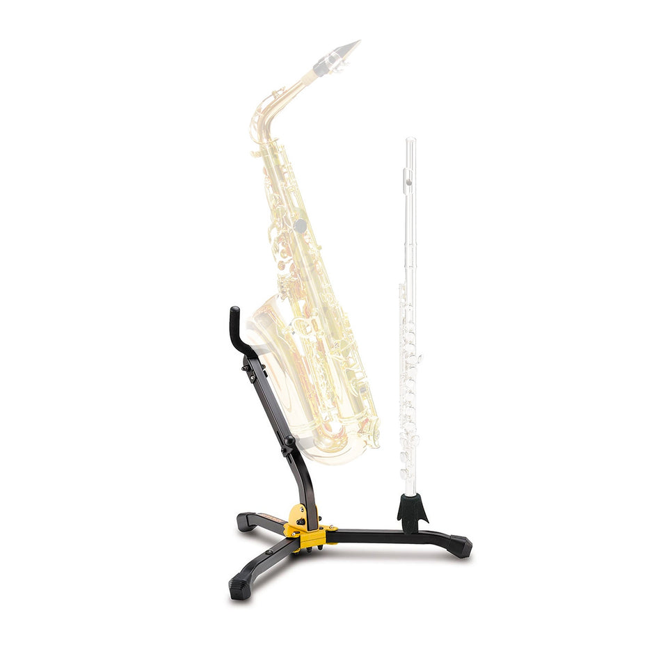 DS532BB - Hercules alto and tenor saxophone stand with flute and clarinet peg Default title