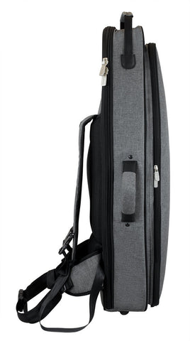 36TS-315 - Tom & Will tenor sax gig bag Grey with red interior