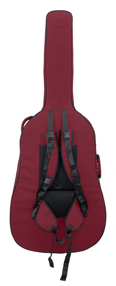 46BS34-359 - Tom & Will double bass gig bag 3/4 size Burgundy with grey interior