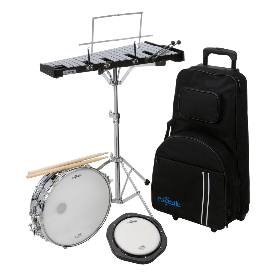 AK1432DP - Majestic Snare drum, glockenspiel & practice pad kit with trolley Default title