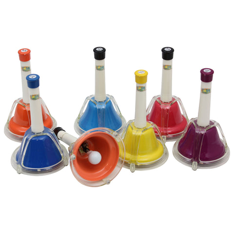 CB7 - Percussion Workshop colour combi hand bells set of 7 extra notes Default title