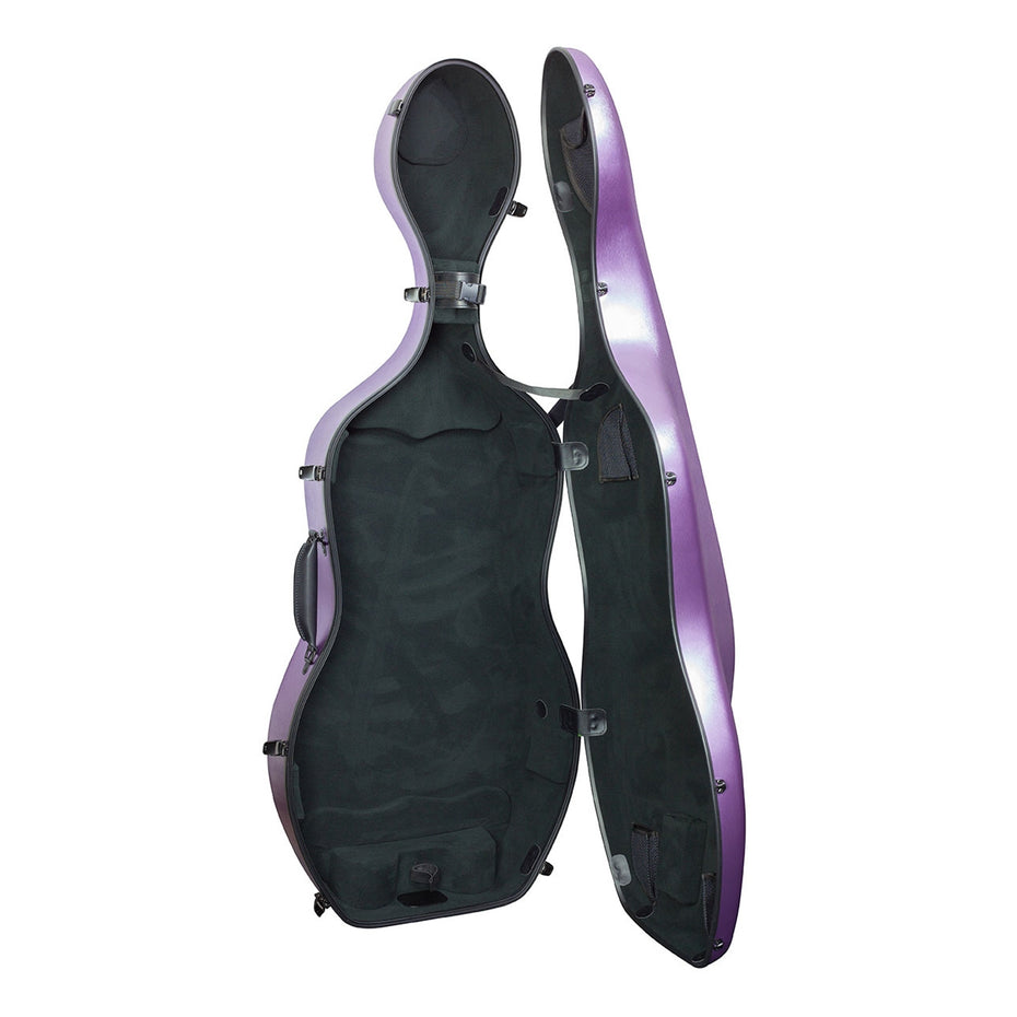 CLPC1PR - Hidersine hard polycarbonate cello case Purple gloss