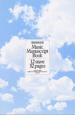 WO10174 - Woodstock Music Manuscript Paper: 12 Stave - 32 pages (Spiral Bound) Default title