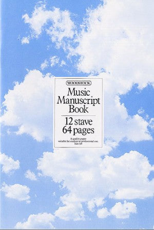 WO10190 - Woodstock Music Manuscript Paper: 12 Stave - 64 pages (A4) Default title