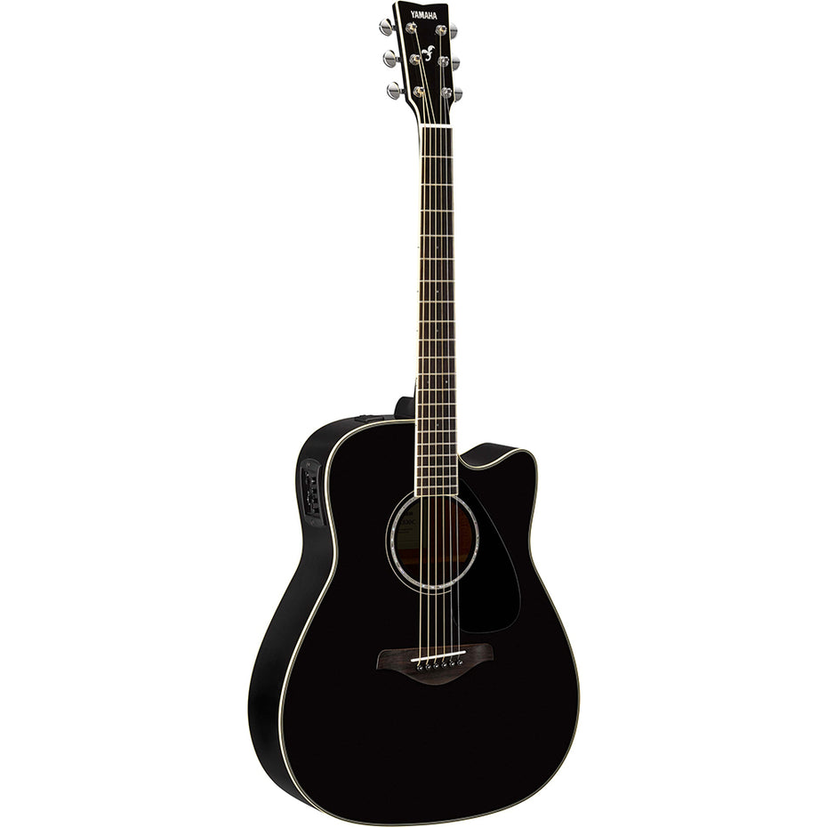 FGX830C-BL - Yamaha FGX830C 4/4 cutaway electro-acoustic guitar in gloss Black gloss