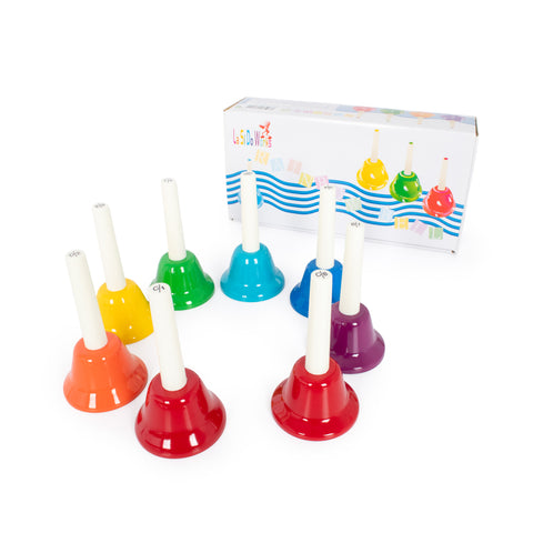 HB8 - Percussion Workshop pack of 8 coloured hand bells Default title