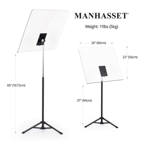 MAN2000 - Manhasset Acoustic Shield deflector - transparent soundproofing stand Default title