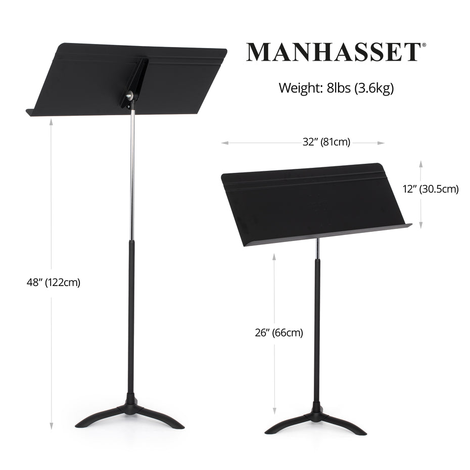 MAN5101 - Manhasset Fourscore music stand - super wide desk fits 4 pages Default title
