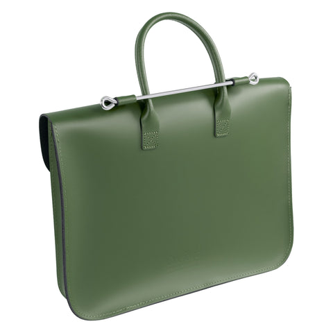 MC1-GR - Oxford Traditional leather music case Dark green