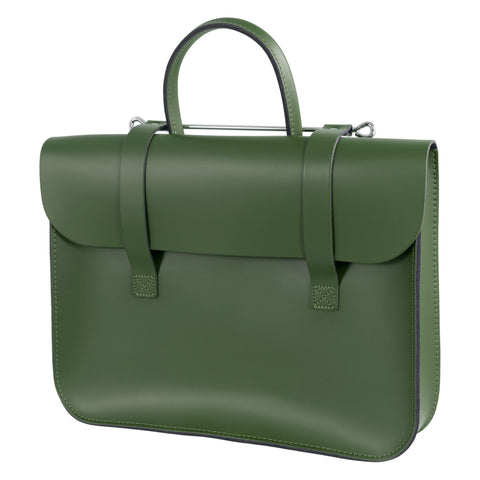 MC1-GR - Oxford Traditional leather music case Dark green