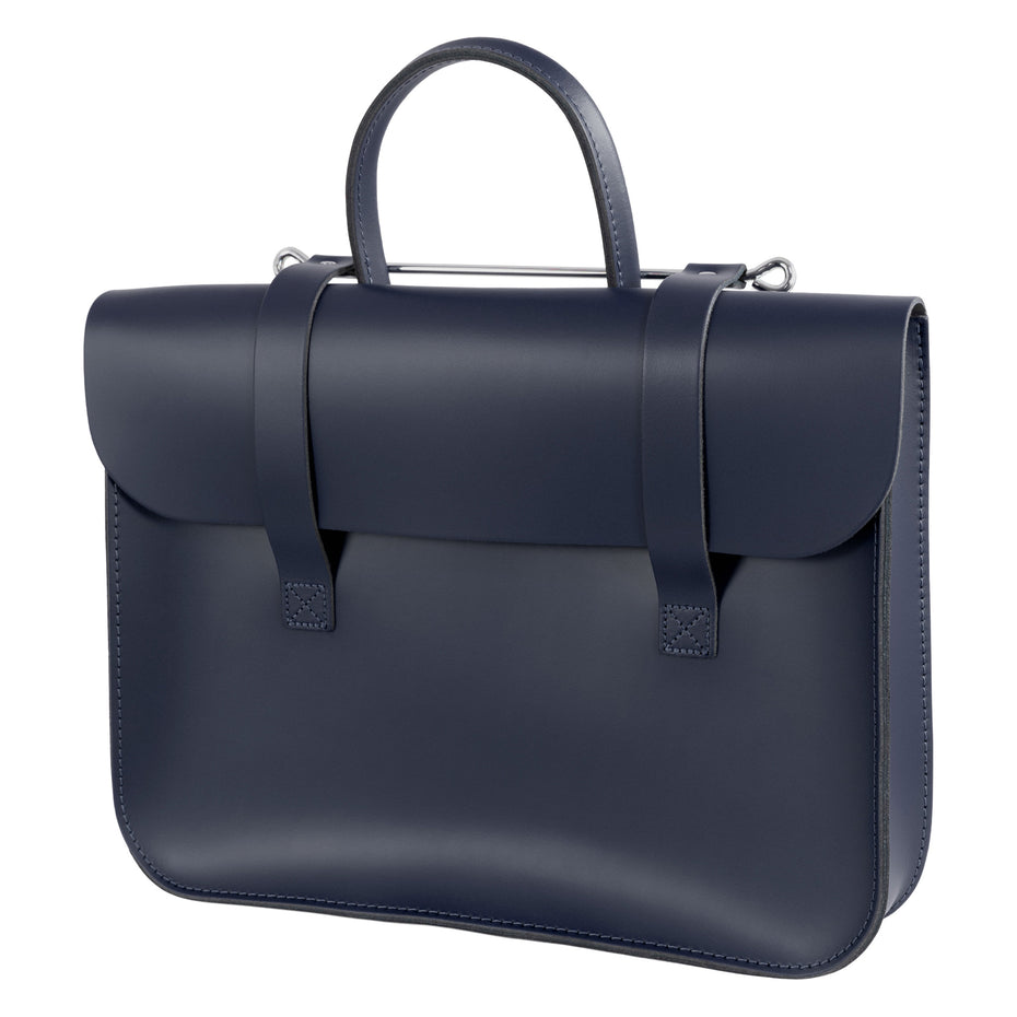 MC1-N - Oxford Traditional leather music case Navy blue