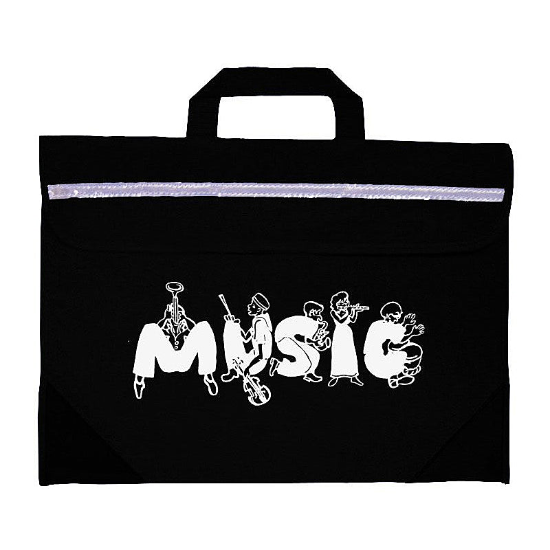 MP11480-BK - Duo music bag with musician design Black