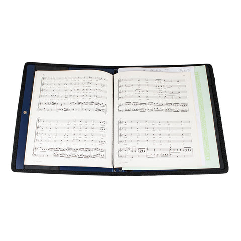 MP11630CUST-BL - Choral music folder with custom print design Navy blue
