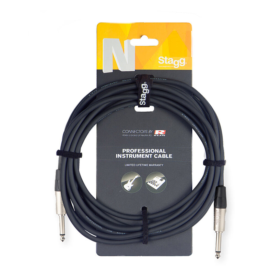 NGC3R,NGC6R - Stagg mono large jack to jack instrument cable 6m