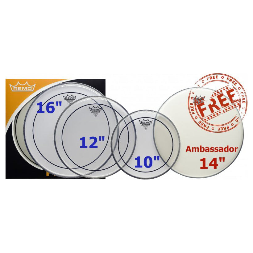 PP1870PS - Remo Pinstripe pro pack clear drum skins 10
