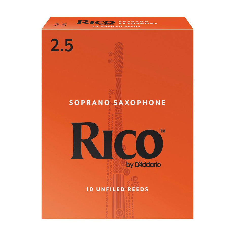 RIA1025 - Rico box of 10 Bb soprano saxophone reeds 2.5 (box of 10)
