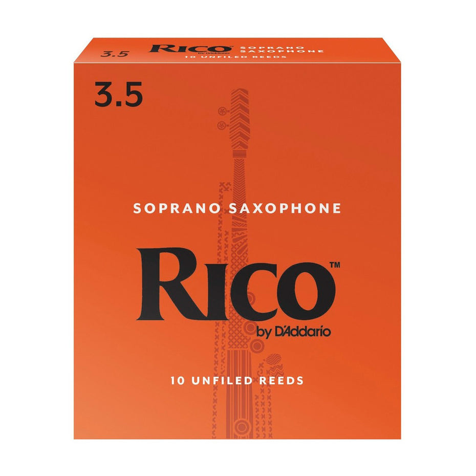 RIA1035 - Rico box of 10 Bb soprano saxophone reeds 3.5 (box of 10)