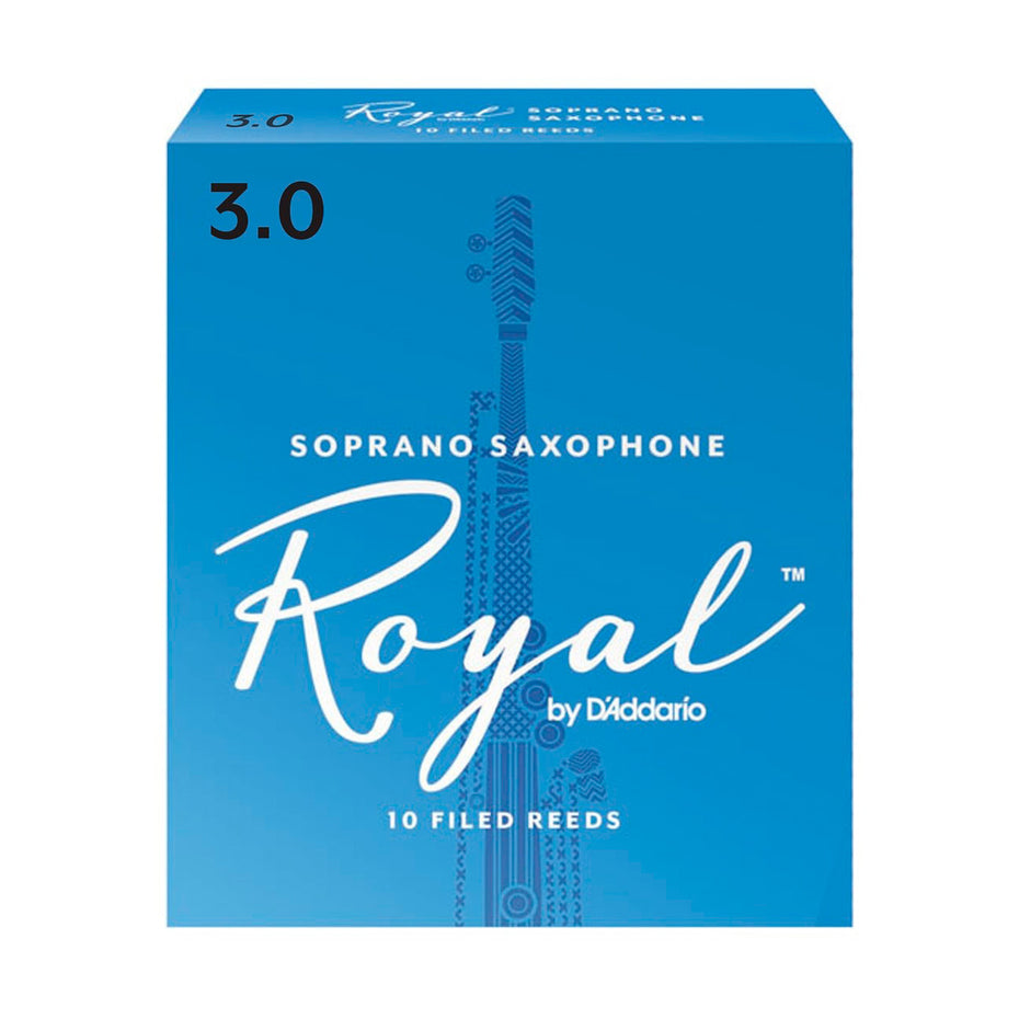 RIB1030 - Rico Royal box of 10 Bb soprano saxophone reeds 3.0 (box of 10)