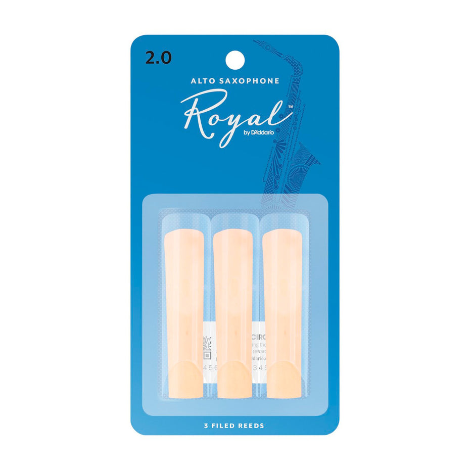 RJB0320 - Rico Royal Eb alto saxophone reeds 2.0 (card of 3)