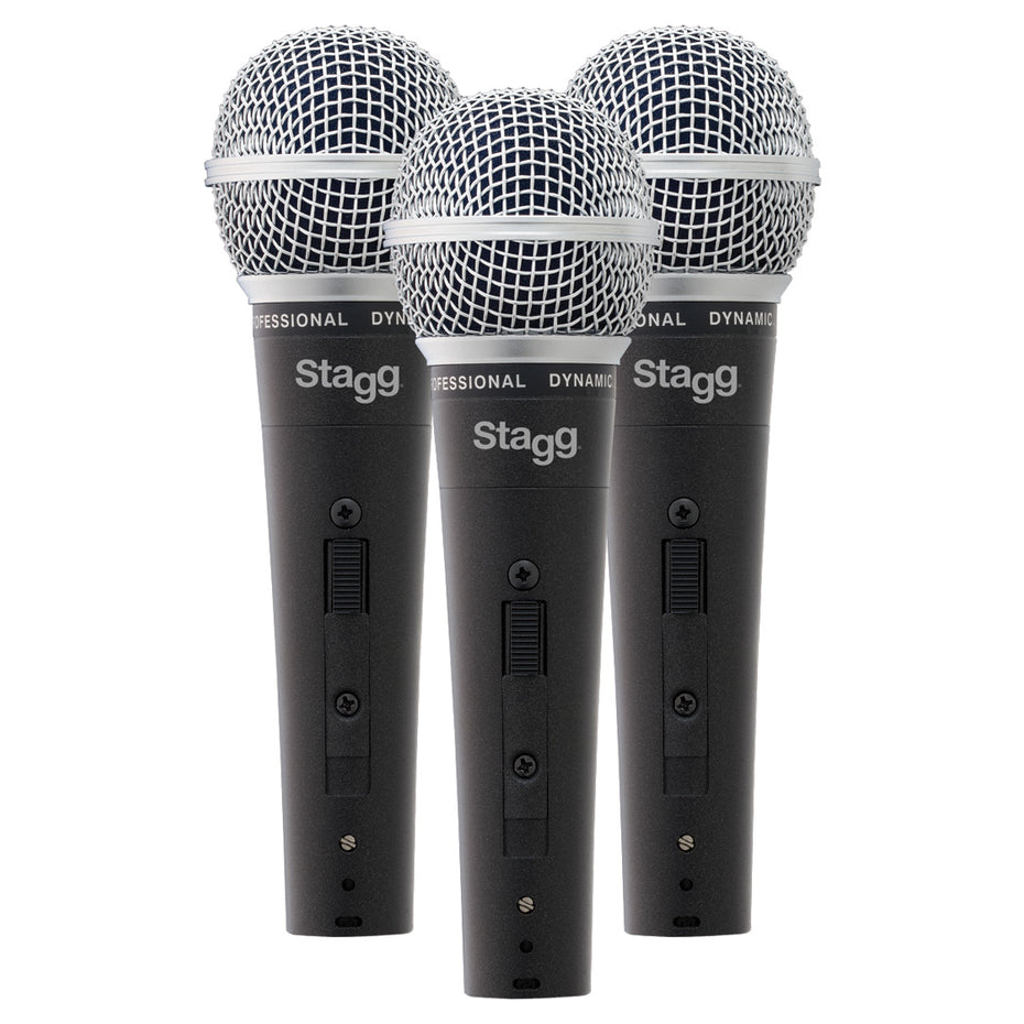 SDM50-3 - Set of 3 Stagg high quality dynamic microphones Default title