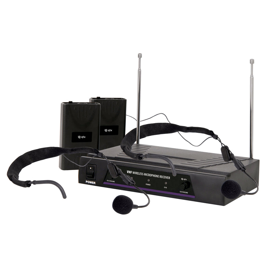 SK171818,SK171819 - QTX VN2 dual neckband microphone VHF wireless system 173.8MHz - 174.8MHz