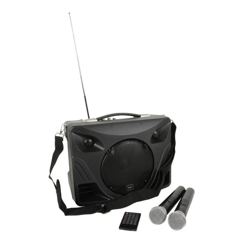 SK178808 - QTX DELTA-50 portable desktop PA with 2 VHF microphones Default title