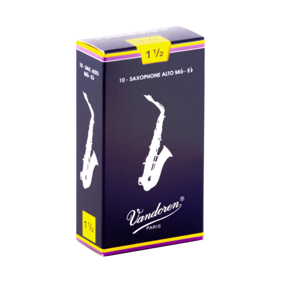 SR2115 - Vandoren 'Blue Box' Eb alto saxophone reeds 1.5 (box of 10)