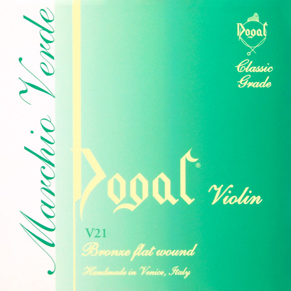 V21A,V21E,V21G - Dogal Green violin strings set 4/4 - 3/4