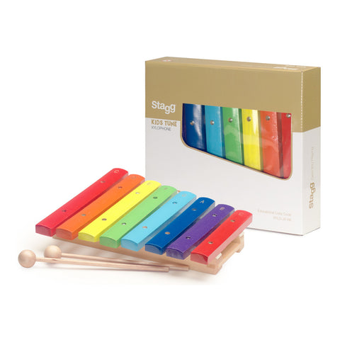 XYLO-J8RB - Stagg xylophone with colour-coded keys 1 octave