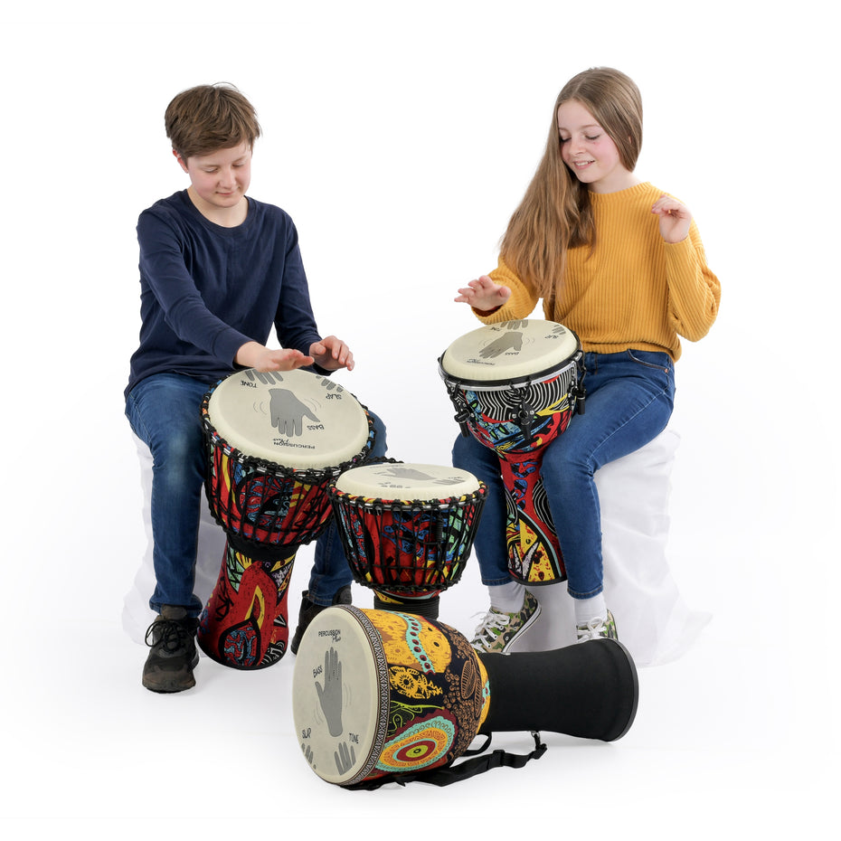 PP6651,PP6652,PP6653 - Percussion Plus Slap Djembe - Carnival, rope tuned 8 inch (head)