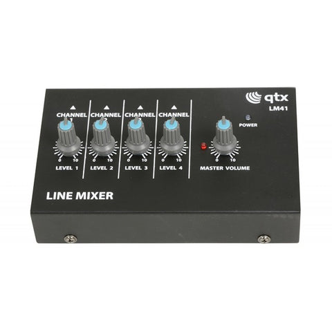 SK170204 - QTX LM41 4 channel mini line mixer Default title