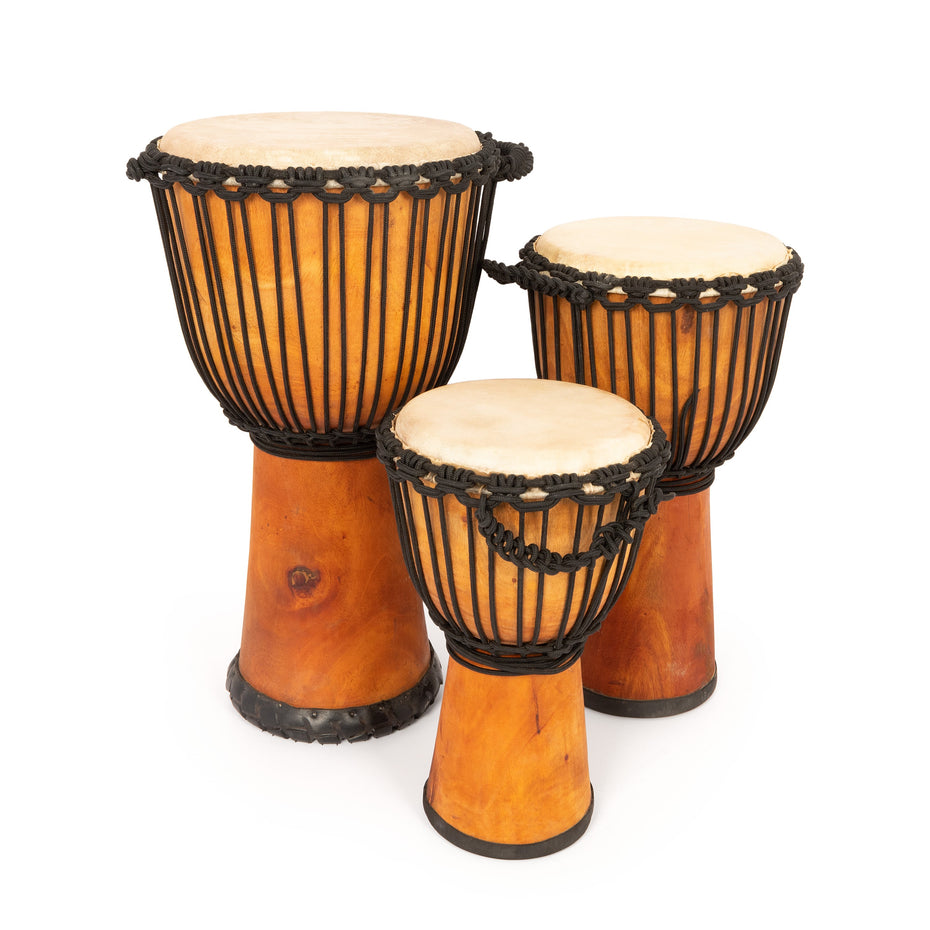 Wide Top rope-tuned djembe Primary education 15 player pack ...