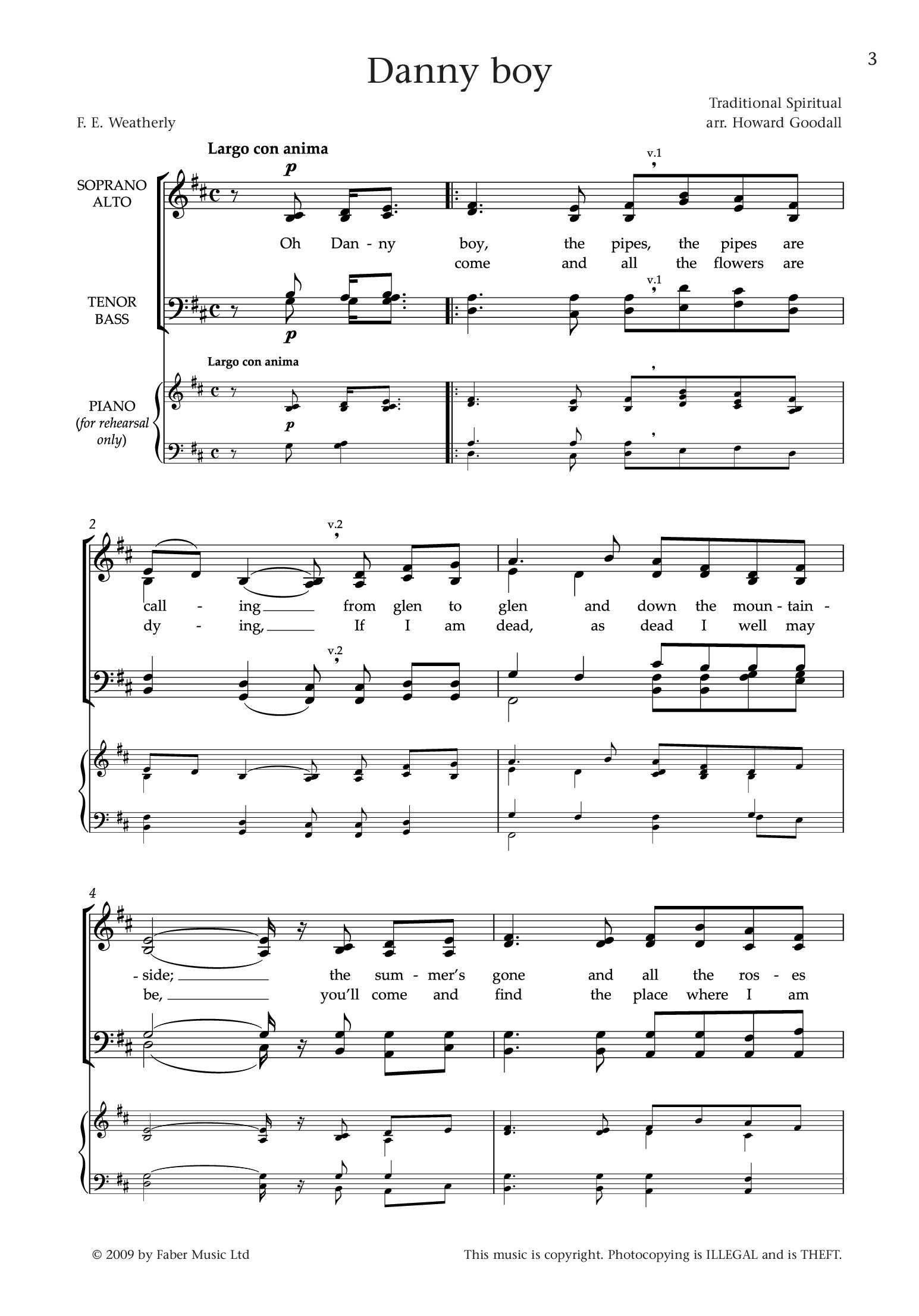 F529801 - Danny Boy: Three Irish Ballads SATB A1