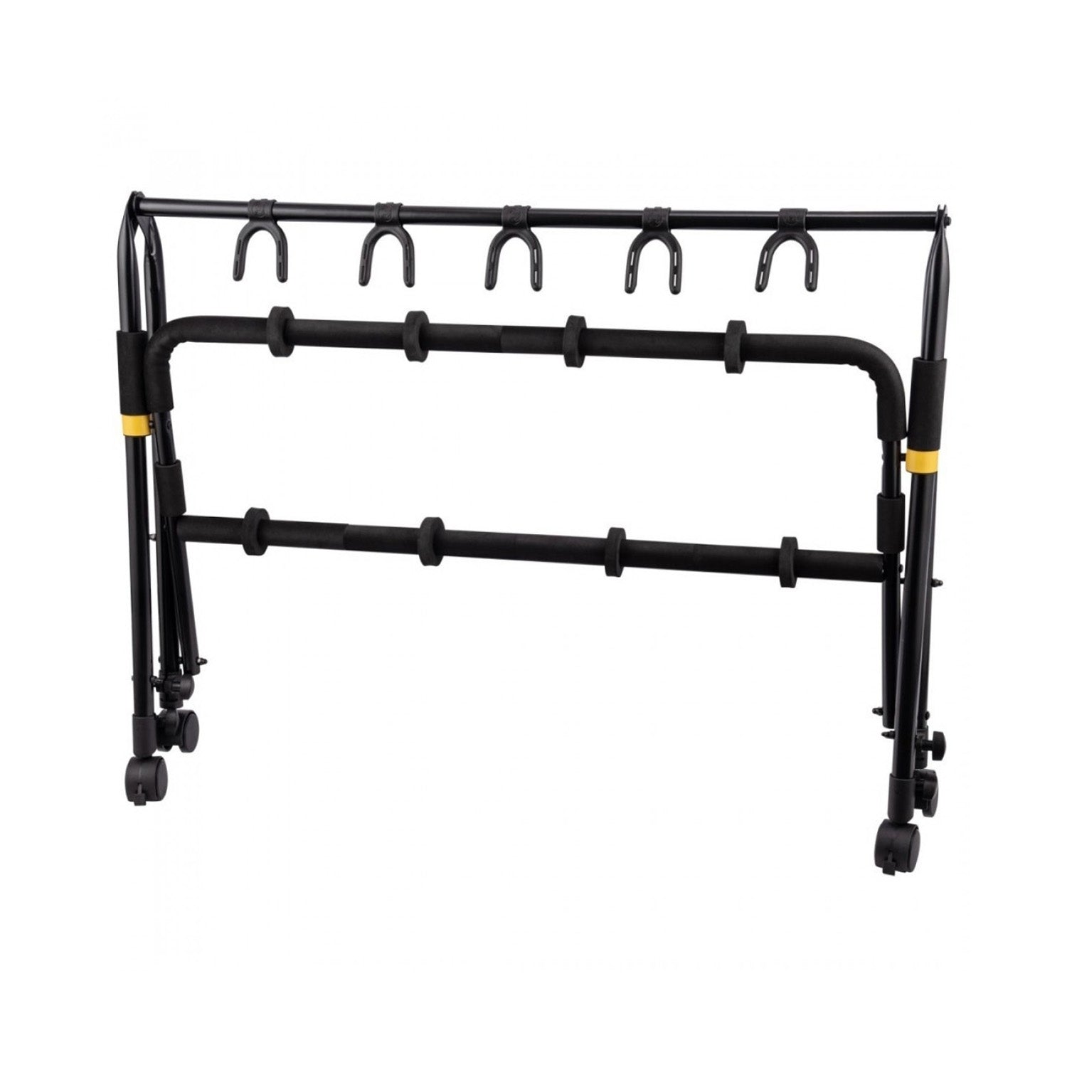 GS525BPLUS - Hercules 5 guitar rack stand with castors A1
