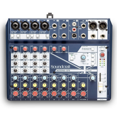 NOTEPAD-12FX - Soundcraft Notepad-12FX 12-channel analogue mixer Default title