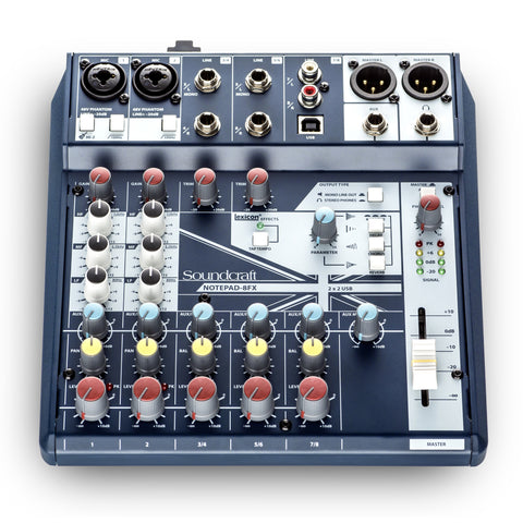 NOTEPAD-8FX - Soundcraft Notepad-8FX 8-channel analogue mixer Default title