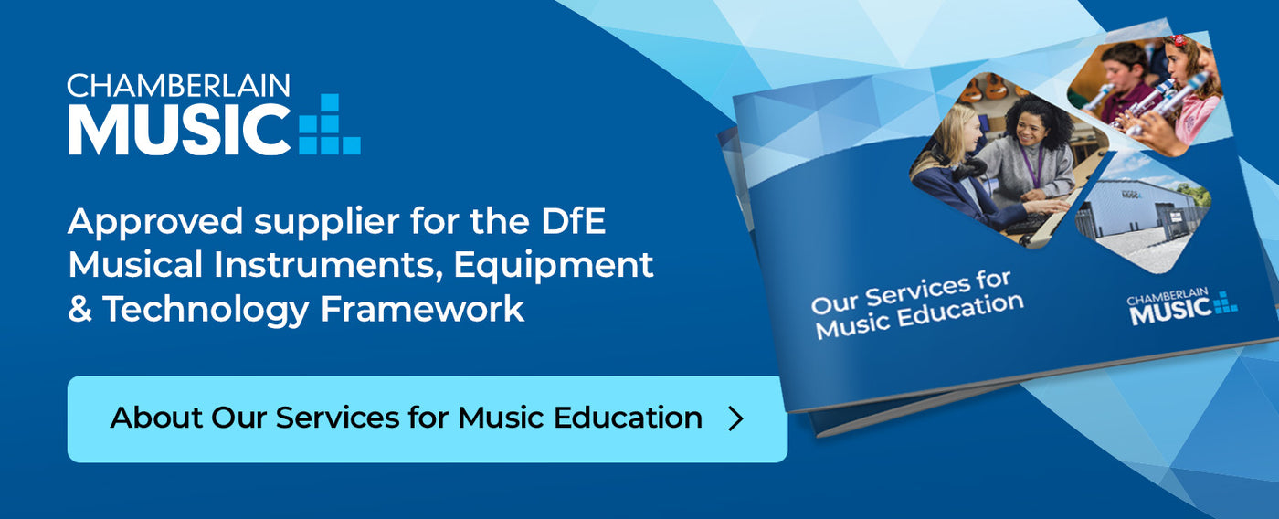 Approved supplier for the DfE Musical Instruments, Equipment & Technology framework