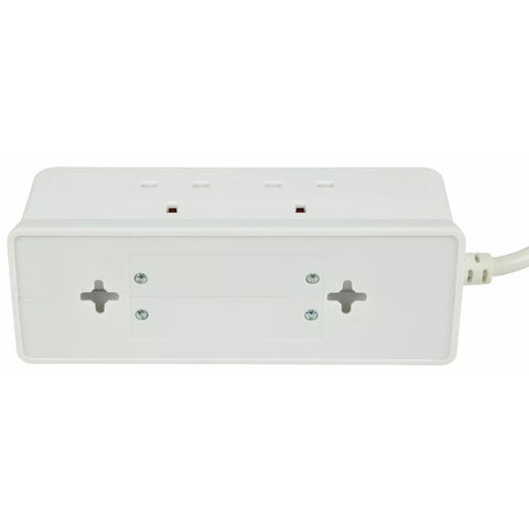 SK429841 - Mercury 4 gang extension lead with compact surge and 2 USB ports - 1m Default title