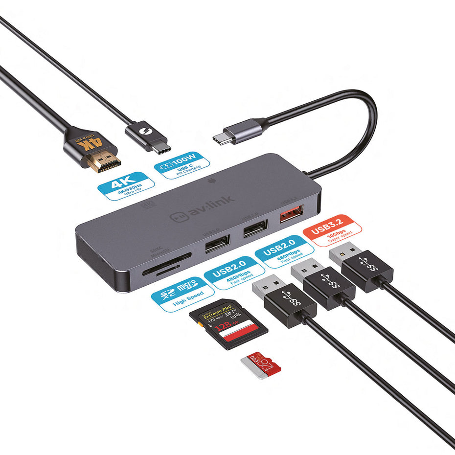 SK500107 - AV Link 7 port USB 3.2 type-C multi-hub Default title