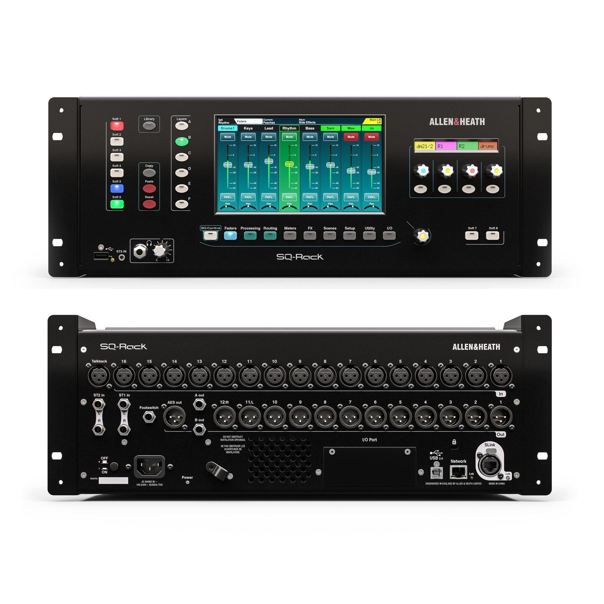 SQ-RACK - Allen & Heath SQ-Rack 48 Channel/36 Bus rackmount digital mixer A1