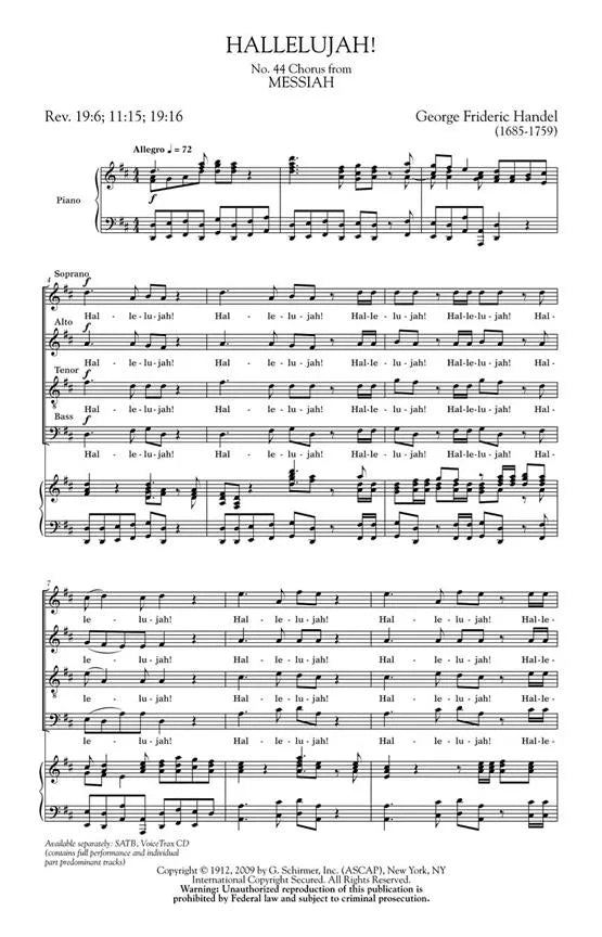 GS29350 - G.F. Handel: Hallelujah Chorus (SATB) A1