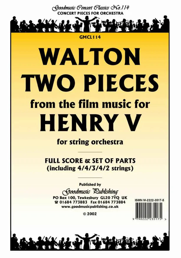 GMCL114 - Walton Two Pieces from Henry V: String Orchestra Pack Default title