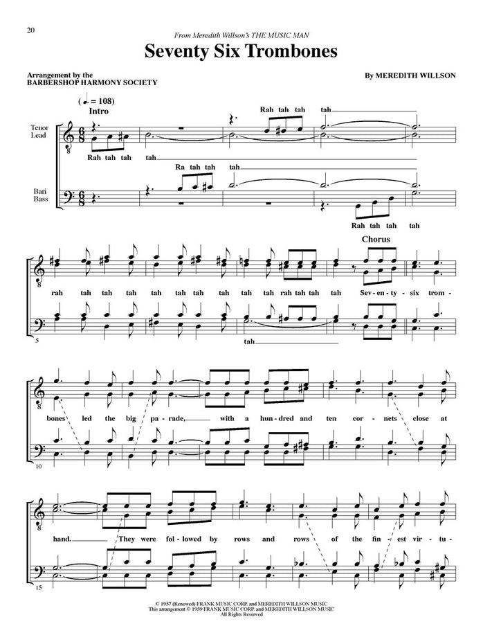 HL00121374 - POPULAR SONGS Sing in the Barbershop Quartet, Volume 4 Default title