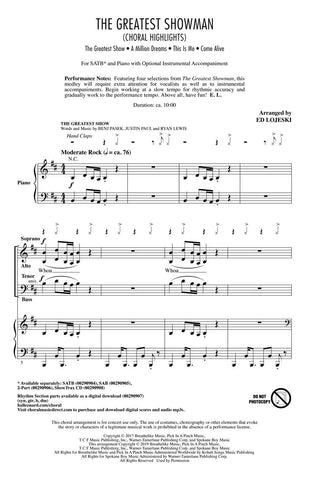 HL00290904 - The Greatest Showman (Choral Highlights) SATB Default title