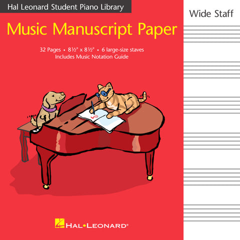 HL00296307 - Hal Leonard Student Piano Library: Music Manuscript Paper Wide Staff Default title