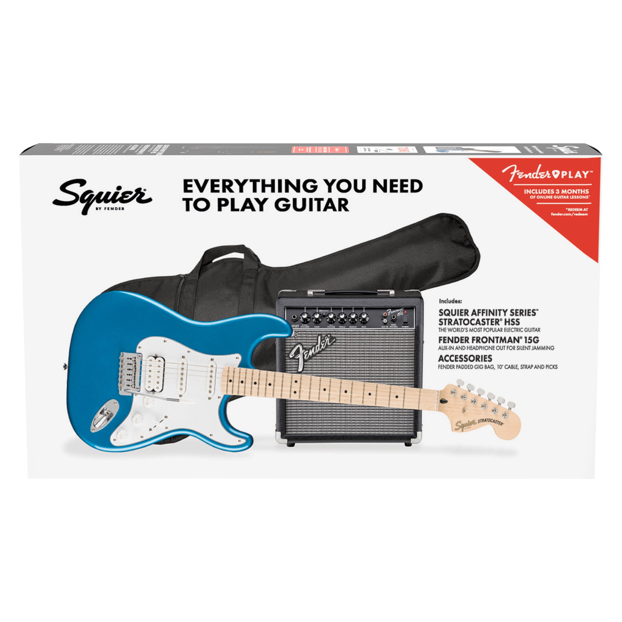 037-2820-402 - Fender Squier Affinity Series Stratocaster HSS pack Lake Placid Blue / A1