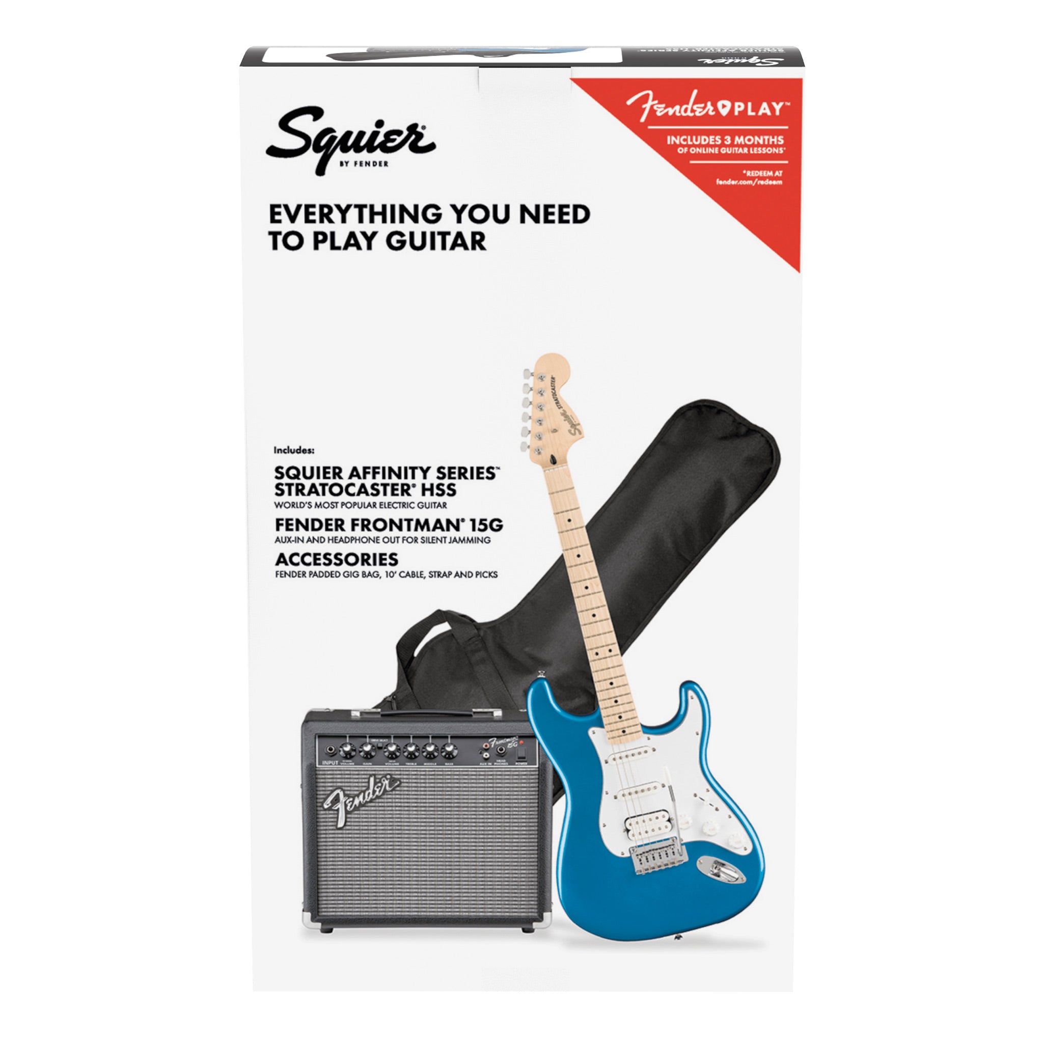 037-2820-402 - Fender Squier Affinity Series Stratocaster HSS pack Lake Placid Blue / A1