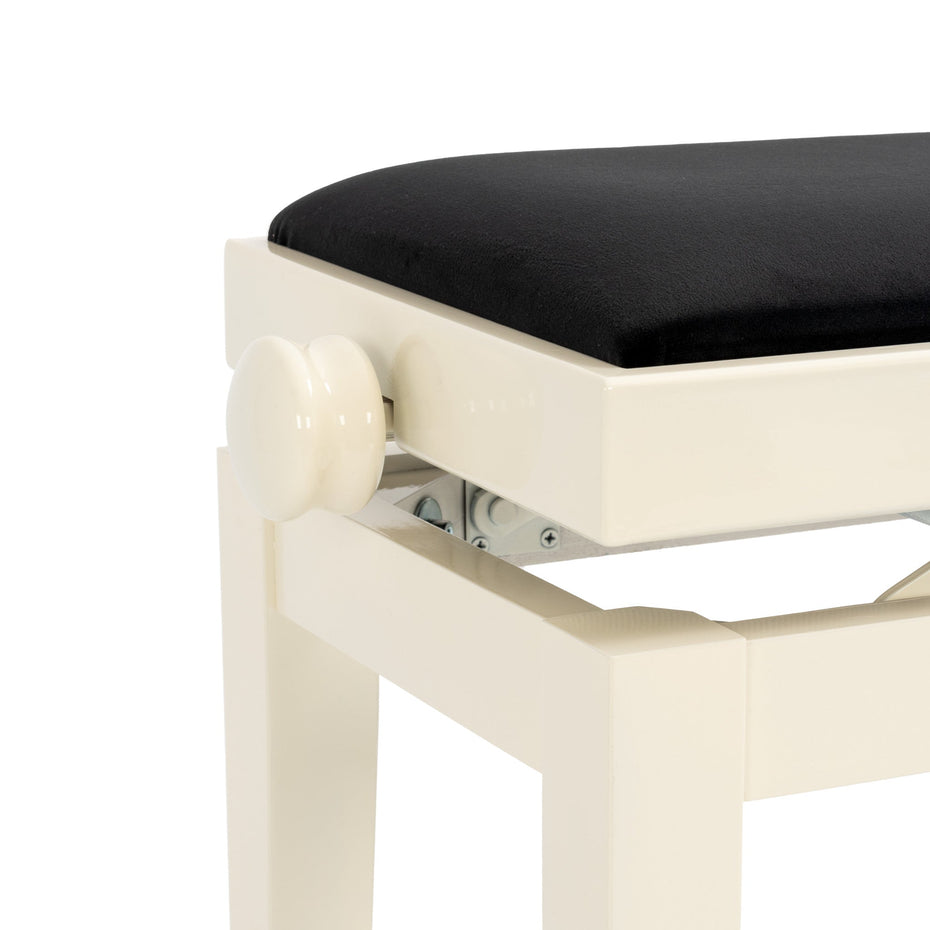 125E-IVG-BK - CGM 125E height adjustable piano stool - ivory gloss, black top Default title