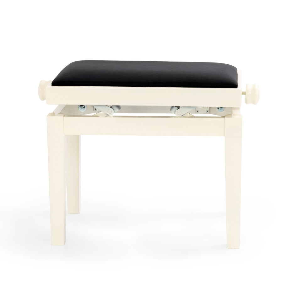 125E-IVG-BK - CGM 125E height adjustable piano stool - Ivory gloss, black velvet Default title